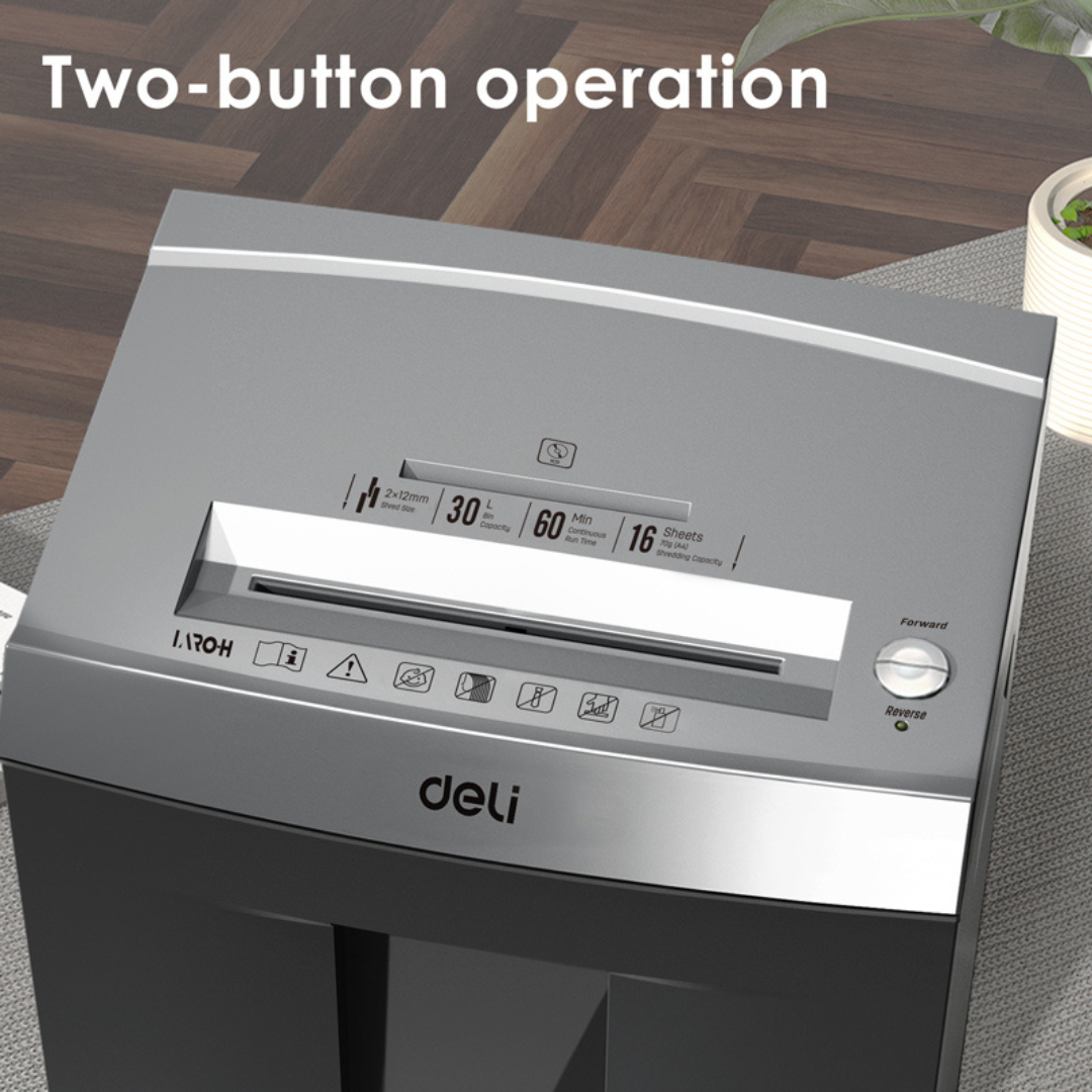 DELI T096 (16 sheets, 30L Micro Cut Heavy Duty Paper Shredder)