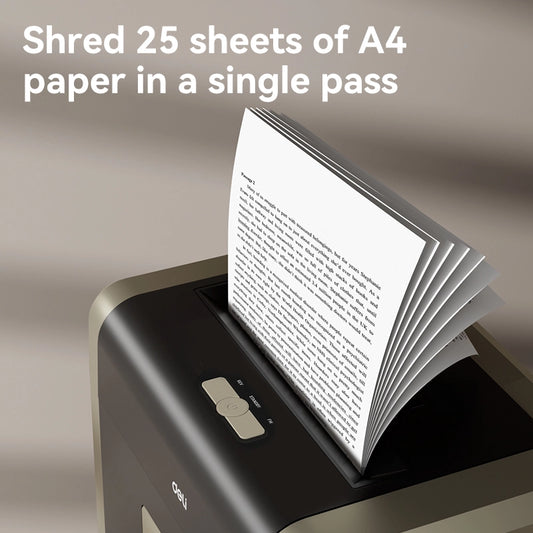 Deli T099 (25 sheets, 31L Cross Cut Heavy Duty Paper Shredder)