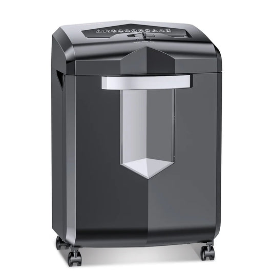 Black paper shredder on a white background Businessential Bonsaii C149-C 