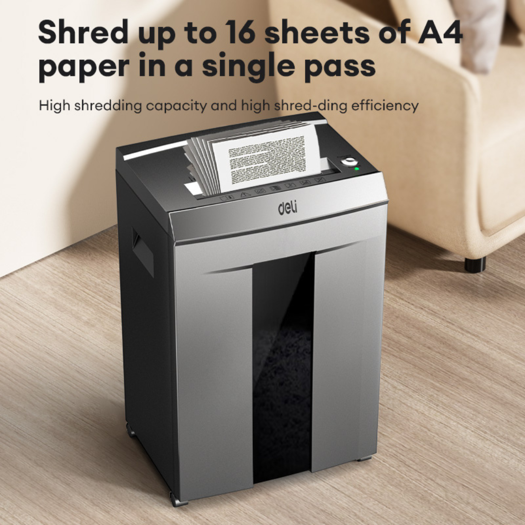 DELI T096 (16 sheets, 30L Micro Cut Heavy Duty Paper Shredder ...