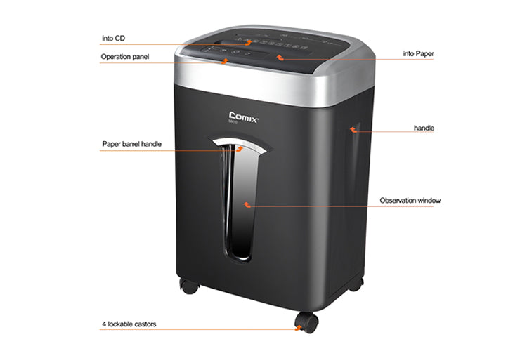 COMIX S6610 10 Sheets 35L Micro Cut Heavy Duty Paper Shredder