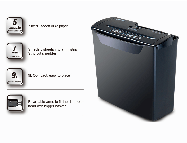 COMIX S202 5 sheets 9L Strip Cut Paper Shredder