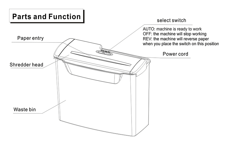 COMIX S202 5 sheets 9L Strip Cut Paper Shredder